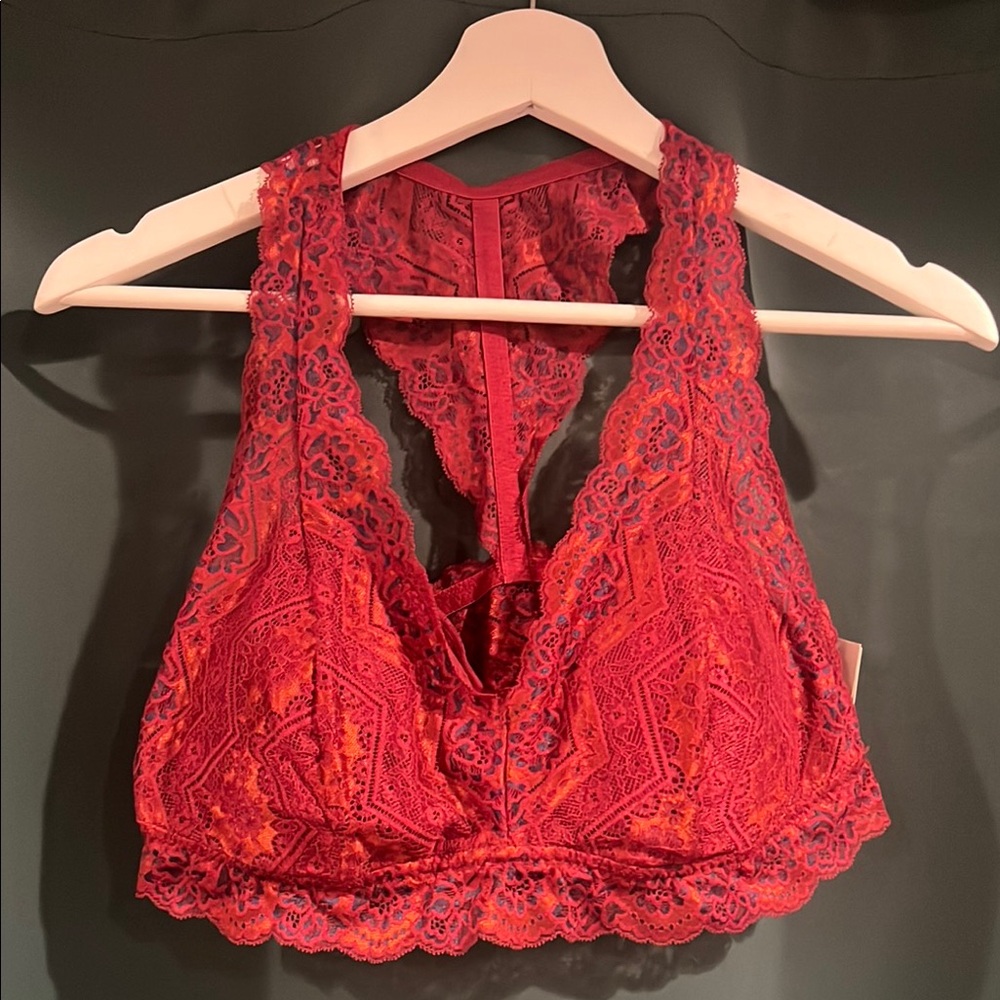 Elegant Red Lace Bralette